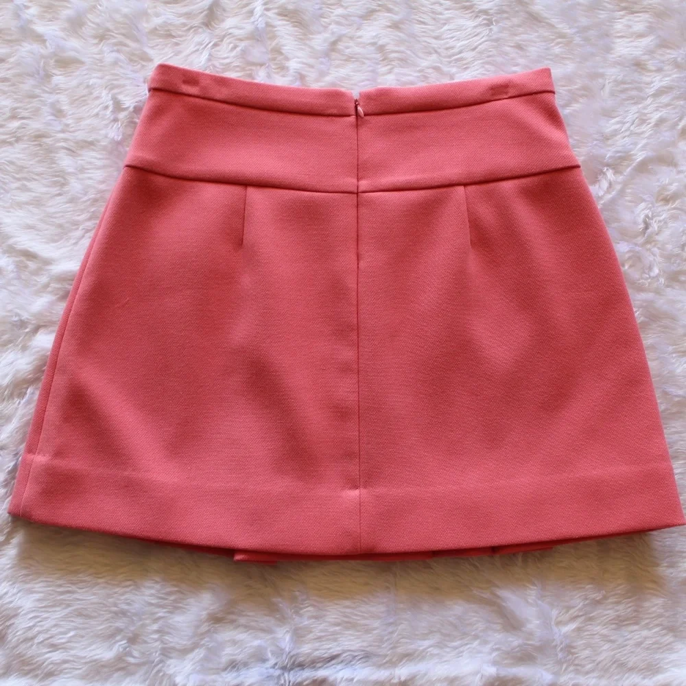 J. Crew Box Pleat Skirt Coral Pink - Picture 2 of 2
